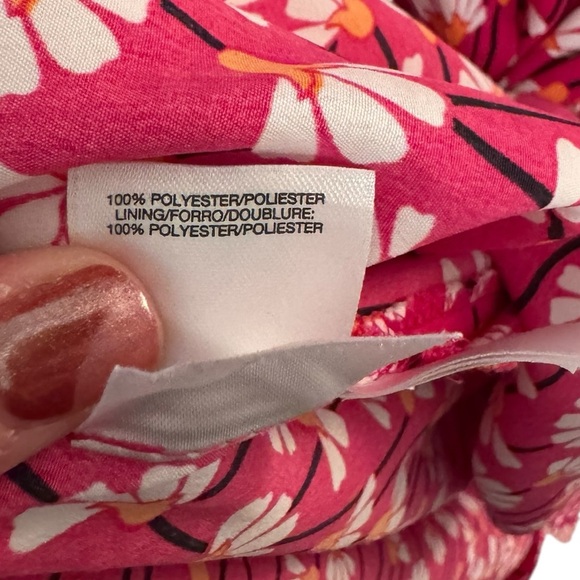 Women’s—Anne Klein Bright Magenta Sleeveless V-Neck Belted Maxi Dress. Size XL. - Picture 16 of 16